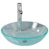 vidaXL Lavat&oacute;rio torneira v&aacute;lvula click-clack vidro temp. transparente