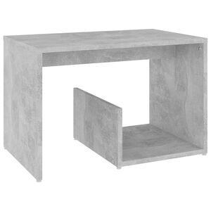 vidaXL Mesa de apoio 59x36x38 cm derivados de madeira cinzento cimento