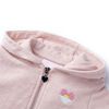 Sweatshirt para crian&ccedil;a com capuz e fecho mistura de rosa claro 92
