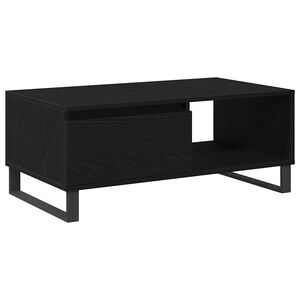 vidaXL Mesa de centro Carvalho Preto 90 x 50 x 36,5 cm