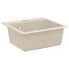 vidaXL Pia 80% Quartzo e 20% Resina 470 x 440 mm Bege