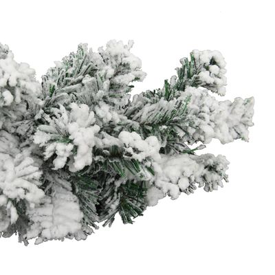 vidaXL Grinalda de Natal com neve 20 m PVC verde