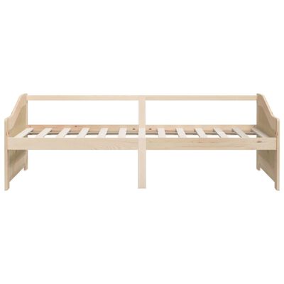 vidaXL Sofá-cama de 3 lugares 90x200 cm madeira de pinho maciça