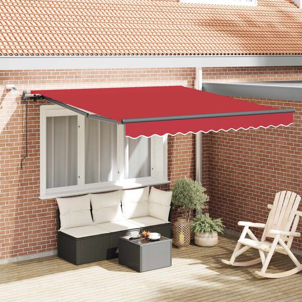 vidaXL Tecido de Toldos com Vermelho 300 x 250 cm Poli&eacute;ster