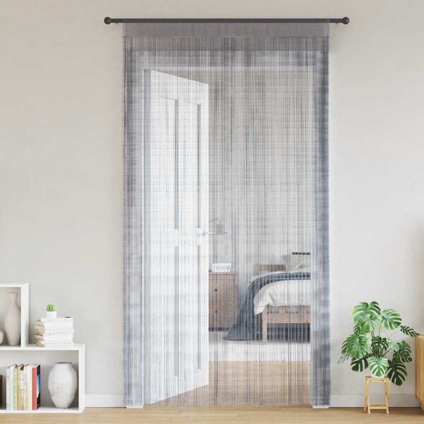 vidaXL Cortinas de fios 2 pcs 140x250 cm cinzento-claro