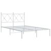 vidaXL Estrutura de cama com cabeceira 120x190 cm metal branco