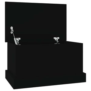 vidaXL Caixa de arruma&ccedil;&atilde;o 50x30x28 cm derivados de madeira preto