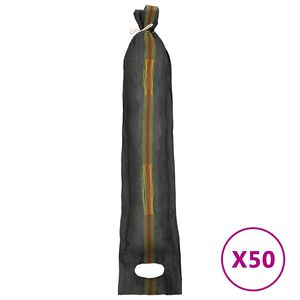 vidaXL Sacos de areia 50 pcs 103x25 cm PEAD verde-escuro