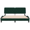 vidaXL Estrutura de cama sem colch&atilde;o 160x200 cm veludo verde-escuro
