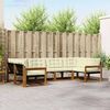 vidaXL Conjunto de Sof&aacute;s para Exterior 6 pcs Natural e Creme