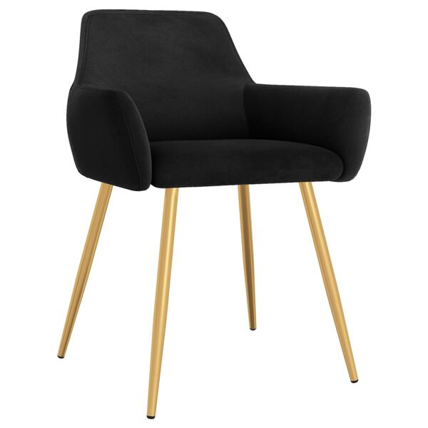 vidaXL Cadeiras de jantar 6 pcs veludo preto