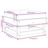 vidaXL Apoios de pés p/ jardim c/ almofadões 2 pcs pinho impregnado