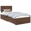 vidaXL Estrutura da Cama com gaveta Carvalho Marrom 75 x 190 cm