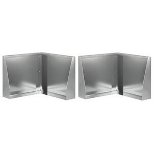 vidaXL Muro de Conten&ccedil;&atilde;o 2 unid. 50 x 50 x 40 cm A&ccedil;o Galvanizado