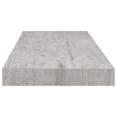 vidaXL Prateleiras de parede 2 pcs 60x23,5x3,8cm MDF cinzento-cimento