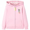 Sweatshirt para crian&ccedil;a com capuz e fecho rosa-brilhante 92