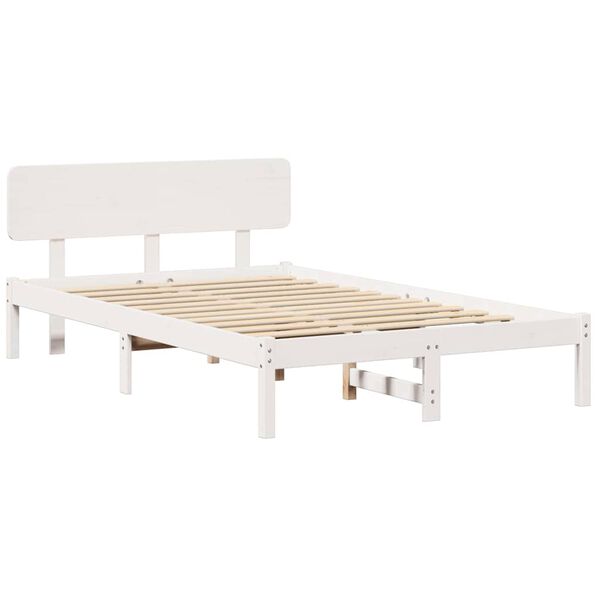 vidaXL Estrutura da Cama com cabeceira Branco 120 x 190 cm