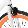vidaXL Bicicleta de mudan&ccedil;as fixas 700c 55 cm branco e laranja