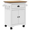 vidaXL Carrinho de cozinha BODO branco e castanho 72x45x80 cm