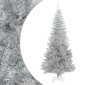 vidaXL &Aacute;rvore de Natal artificial com suporte 210 cm PET prateado