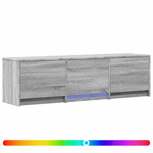 vidaXL Rack de TV com LED 140x34x40 cm Sonoma cinzento