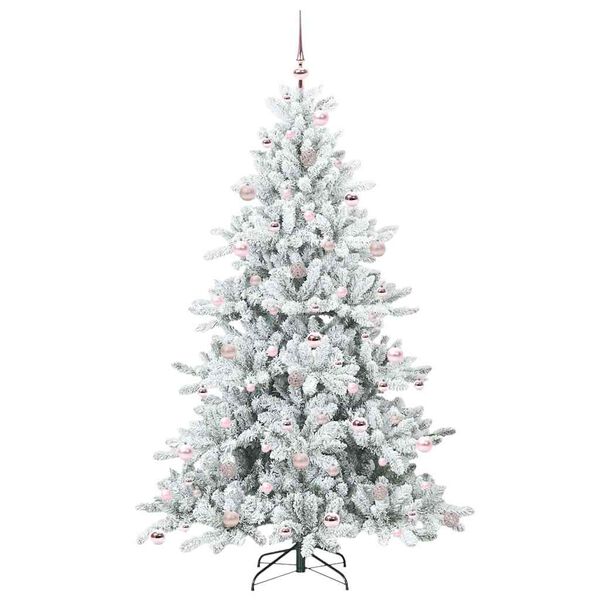 vidaXL &Aacute;rvore de Natal Articulada Artificial Branco 210 cm PVC