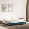 vidaXL Estrutura de cama sem colch&atilde;o 200x220 cm veludo azul-escuro
