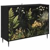 vidaXL Buffet RHENEN Carvalho Preto 102 x 33 x 76 cm
