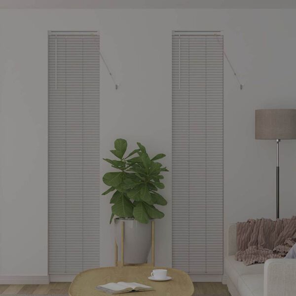 vidaXL Persianas venecianas com cortinas Branco 220 x 45 cm Alum&iacute;nio