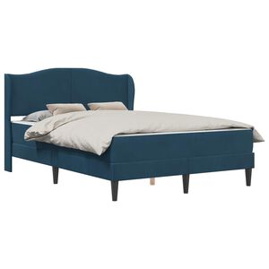 vidaXL Estrutura da Cama com cabeceira Azul 160 x 200 cm Veludo