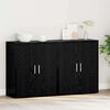 vidaXL Buffet 2 pcs Carvalho Preto 60 x 31 x 70 cm Madeira processada