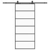 vidaXL Porta deslizante c/ conj. ferragens 90x205cm vidro ESG preto