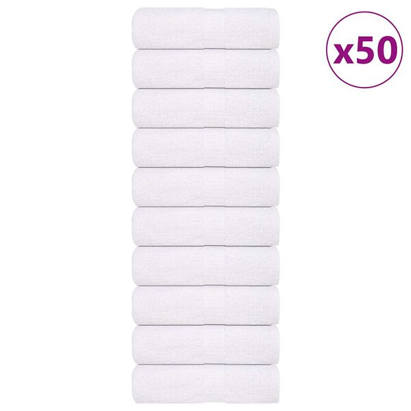 vidaXL Toalhas de bid&eacute; FROGN 50 pcs 30x50 cm 360 g/m&sup2; branco