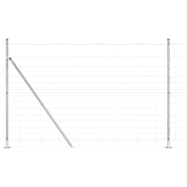 vidaXL Poste de Cerca Galvanizado 25 x 1,6 m Aço