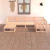 vidaXL 6 pcs conjunto lounge de jardim pinho maci&ccedil;o