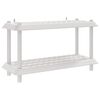 vidaXL Unidade de Estante 2 n&iacute;veis 100 x 40 x 55,5 cm PP Branco
