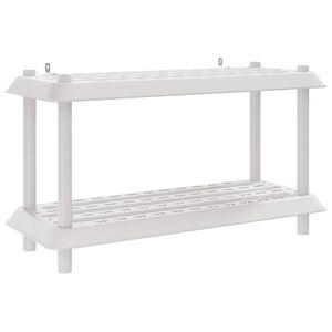 vidaXL Unidade de Estante 2 n&iacute;veis 100 x 40 x 55,5 cm PP Branco