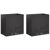 vidaXL Vaso de Jardim 2 unid. Preto 50 x 30 x 49 cm
