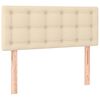 vidaXL Cabeceira de cama tecido 80x5x78/88 cm creme