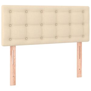 vidaXL Cabeceira de cama tecido 80x5x78/88 cm creme
