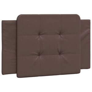vidaXL Almofad&atilde;o de cabeceira Zadar 80 cm couro artificial castanho