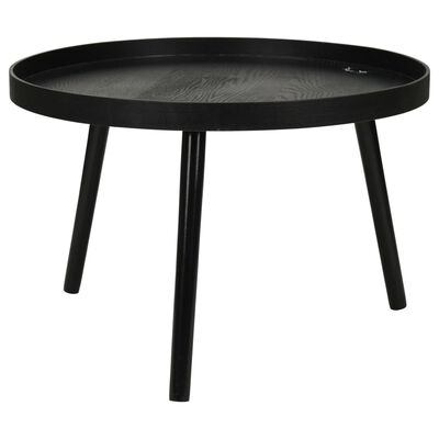 Home&Styling 2 pcs conjunto de mesas de apoio redondas preto
