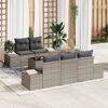 vidaXL Conjunto de Sof&aacute; de Jardim com almofada 6 pcs Cinzeto vime PE