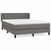 vidaXL Cama com molas/colch&atilde;o 140x190 cm couro artificial cinzento