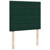 vidaXL Cama boxspring com colch&atilde;o 120x190 cm veludo verde-escuro