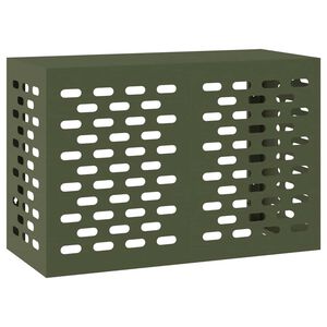 vidaXL Capa de Ar Condicionado Verde-oliva 90 x 40 x 60 cm A&ccedil;o