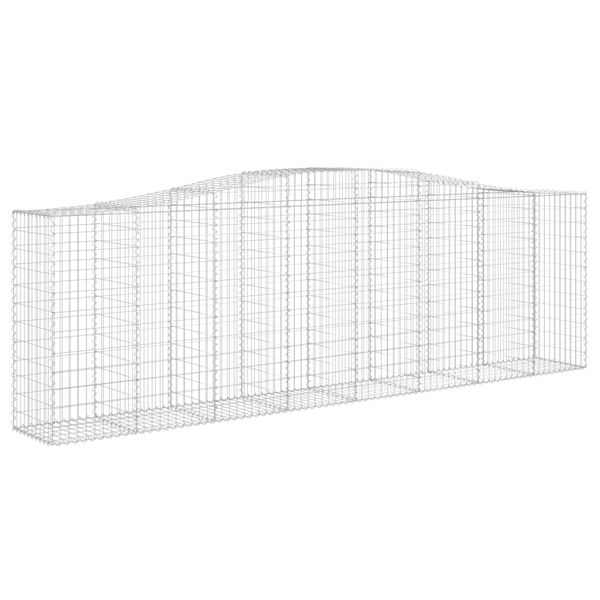 vidaXL Cestos gabi&atilde;o arqueados 9pcs 400x50x120/140cm ferro galvanizado