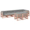 vidaXL 8 pcs conj. sof&aacute;s jardim c/ almofad&otilde;es madeira abeto-de-douglas