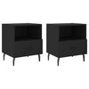 vidaXL Mesas de cabeceira 2 pcs 40x35x47,5 cm deriv. de madeira preto
