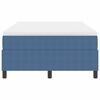 vidaXL Cama Box Azul e Branco 120 x 190 cm Tecido de Veludo Cotele